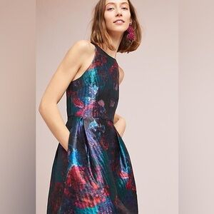 Anthropologie Hutch Jardin Brocade Multicolor Dress